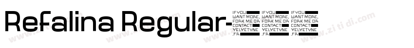 Refalina Regular字体转换